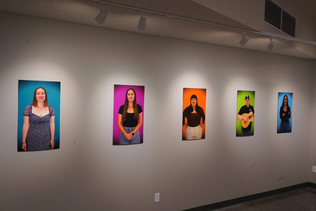 Photo showing the new Culture of Encounter exhibition at the O'Shaughnessy Educational Gallery